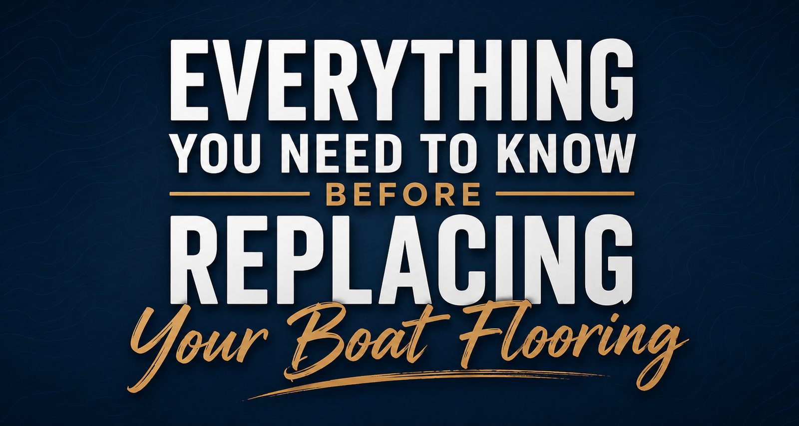 Boat flooring replacement with synthetic teak decking