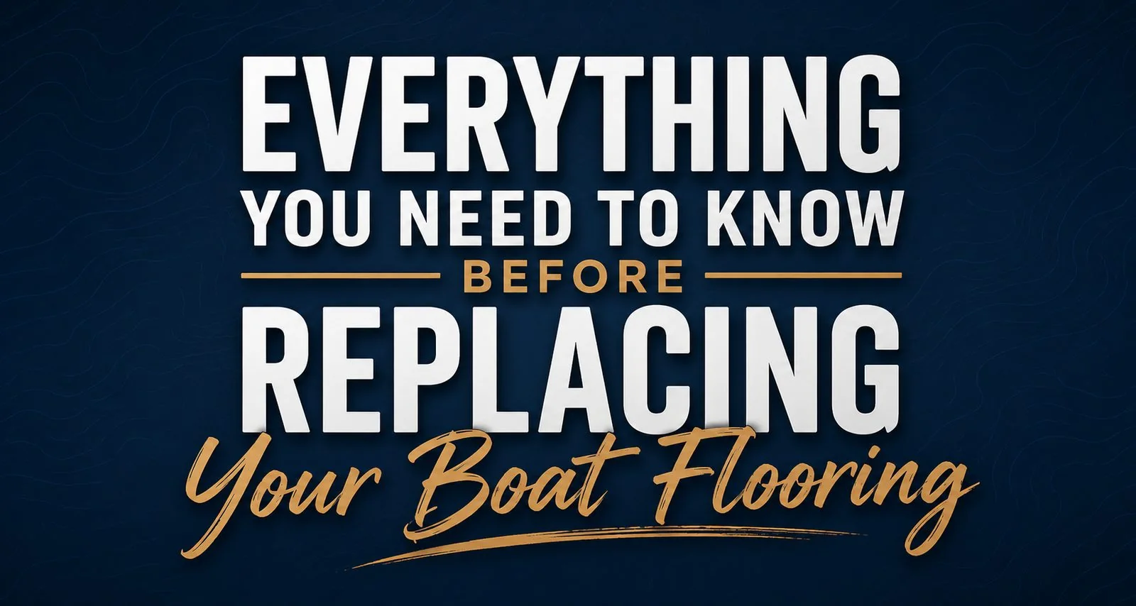 Boat flooring replacement with synthetic teak decking
