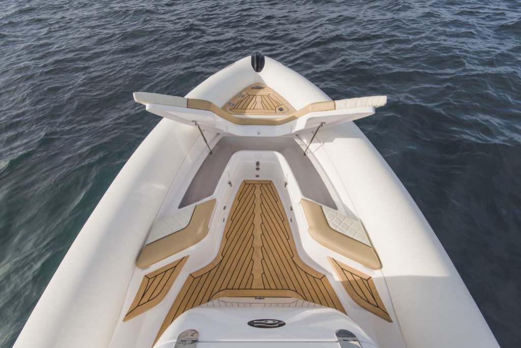 Ribeye Prime 821 Bench Open — FlexiTeek synthetic teak installation