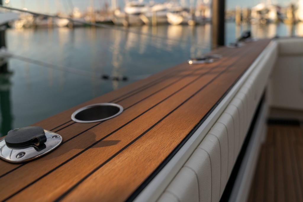 Semifly 45 Side Deck — FlexiTeek synthetic teak installation